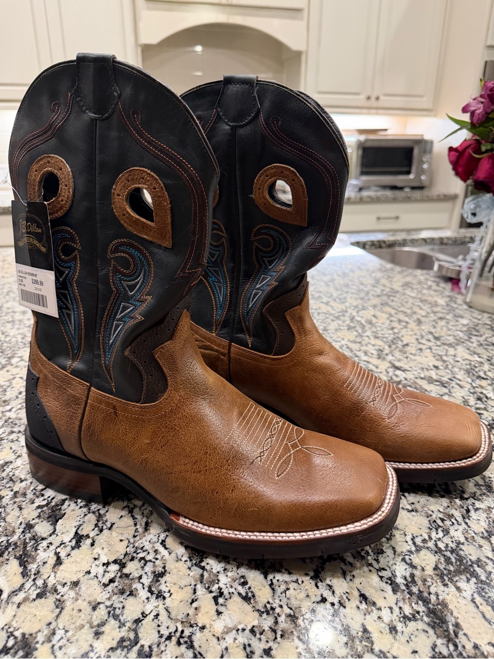 JB Dillion Reserve Men's Western Cowboy Boots - Brown